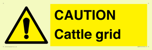 CAUTION Cattle grid